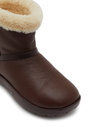 Detail View - Click To Enlarge - BOTTEGA VENETA - Merinos Aviator Shearling Ankle Boots