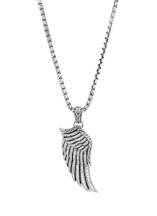 Detail View - Click To Enlarge - JOHN HARDY - Legends Eagle Diamond Sterling Silver Pendant Necklace — Size 24