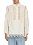 Main View - Click To Enlarge - ZIMMERMANN - Illuminate Embroidered Linen Cotton Shirt