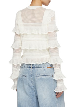 Back View - Click To Enlarge - ZIMMERMANN - Illuminate Lace Frill Cardigan