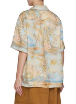 【U LAN】Flower Pigment Oversized Fit Short Sleeve Flower Patch Pigment Short Sleeve T-shirt - ULAN | 60