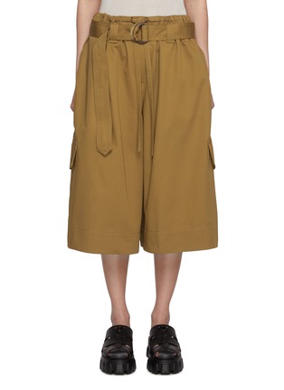 Main View - Click To Enlarge - ZIMMERMANN - Illuminate Multi-Pocket Belted Cotton Shorts