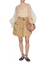 Figure View - Click To Enlarge - ZIMMERMANN - Illuminate Cargo Cotton Mini Skirt