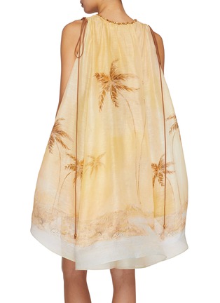 Back View - Click To Enlarge - ZIMMERMANN - Silk Linen Mini Dress