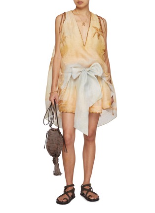 Figure View - Click To Enlarge - ZIMMERMANN - Silk Linen Mini Dress