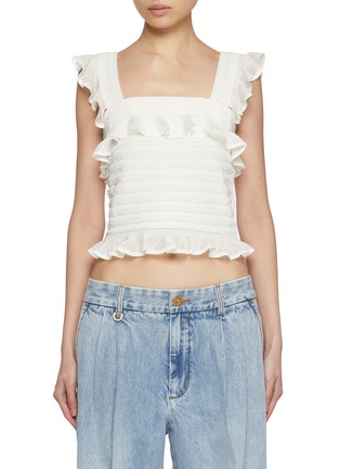 Main View - Click To Enlarge - ZIMMERMANN - Illuminate Lace Frill Cami Top