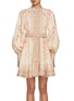 Main View - Click To Enlarge - ZIMMERMANN - Illuminate Buttoned Linen Mini Dress