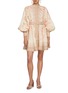 Figure View - Click To Enlarge - ZIMMERMANN - Illuminate Buttoned Linen Mini Dress