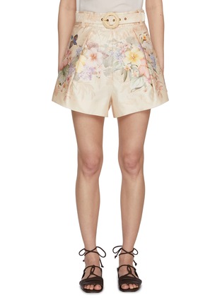 Main View - Click To Enlarge - ZIMMERMANN - Illuminate Tuck Silk Cotton Shorts