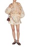 Figure View - Click To Enlarge - ZIMMERMANN - Illuminate Tuck Silk Cotton Shorts