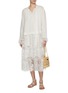 Figure View - Click To Enlarge - ZIMMERMANN - Illuminate Lace-Trimmed Midi Dress