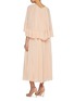 Back View - Click To Enlarge - ZIMMERMANN - Illuminate Pleated Cape Maxi Dress