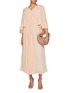 Figure View - Click To Enlarge - ZIMMERMANN - Illuminate Pleated Cape Maxi Dress