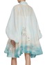 Back View - Click To Enlarge - ZIMMERMANN - Illuminate Bow Detail Linen Silk Mini Dress