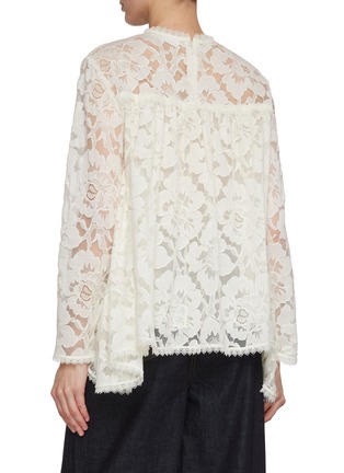 Back View - Click To Enlarge - ZIMMERMANN - Illuminate Lace Cotton Blend Top