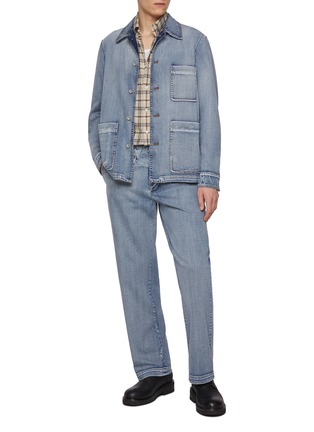 Figure View - Click To Enlarge - BARENA - Patch Pocket Denim Overshirt