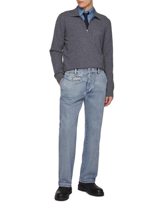 Figure View - Click To Enlarge - BARENA - Five Pocket Straight Leg Jeans