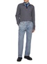 Figure View - Click To Enlarge - BARENA - Five Pocket Straight Leg Jeans