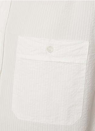  - BARENA - Point Collar Pocket Cotton Seersucker Shirt