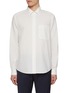 Main View - Click To Enlarge - BARENA - Point Collar Pocket Cotton Seersucker Shirt