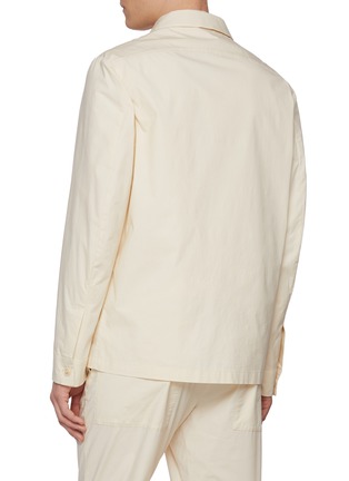 Back View - Click To Enlarge - BARENA - Cedrone Vion Stone Cotton Blend Overshirt