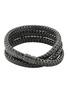 Main View - Click To Enlarge - JOHN HARDY - Classic Silver Black Rhodium Triple Wrap Bracelet — Size UM