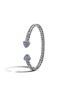 Detail View - Click To Enlarge - JOHN HARDY - Classic Chain Sapphire Sterling Silver Slim Flex Cuff — Size S-M