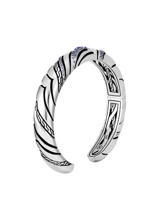  - JOHN HARDY - Lahar Blue Sapphire Sterling Silver Cuff — Size M