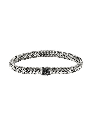 Main View - Click To Enlarge - JOHN HARDY - Classic Chain Sterling Silver Black Diamond Icon Bracelet — Size M