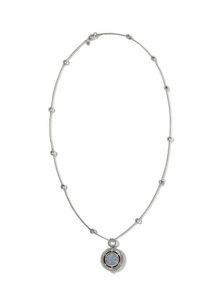 Main View - Click To Enlarge - JOHN HARDY - Moon Door Blue Topaz Sterling Silver Rolo Chain Necklace — Size 28-30
