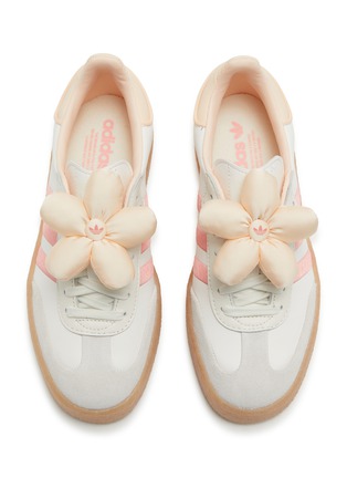 Detail View - Click To Enlarge - ADIDAS - Samba Flower Embellished Low Top Leather Women's Sneakers