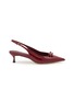 Main View - Click To Enlarge - PEDDER RED - Lily 50 Leather Slingbacks Pumps