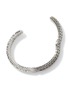 Detail View - Click To Enlarge - JOHN HARDY - Classic Chain Sterling Silver Diamond Pavé Hammered Twisted Cuff — Size M