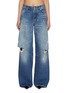 Main View - Click To Enlarge - WE11DONE - Distressed Medium Wash Denim Jeans