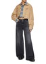 Figure View - Click To Enlarge - WE11DONE - Oversized Medium Wash Denim Jeans