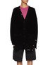 Main View - Click To Enlarge - WE11DONE - Strong Shoulder Wool Cashmere Knit Cradigan