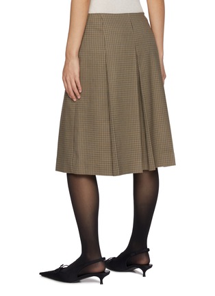 Back View - Click To Enlarge - WE11DONE - Chequered Pleated Midi Skirt