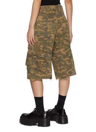 Back View - Click To Enlarge - WE11DONE - Camouflage Vintage Cotton Cargo Shorts