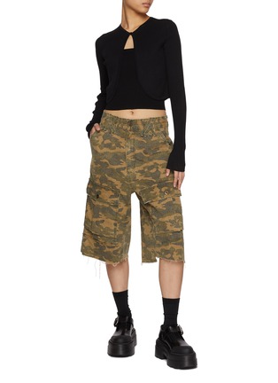 Figure View - Click To Enlarge - WE11DONE - Camouflage Vintage Cotton Cargo Shorts