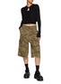 Figure View - Click To Enlarge - WE11DONE - Camouflage Vintage Cotton Cargo Shorts