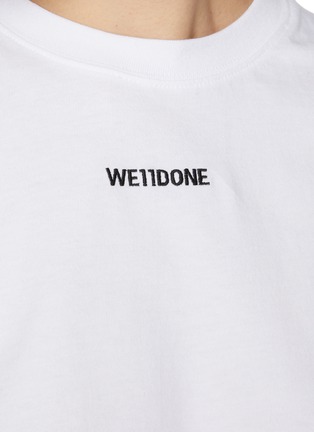  - WE11DONE - Cap Sleeves Logo Cotton Top