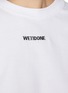  - WE11DONE - Cap Sleeves Logo Cotton Top