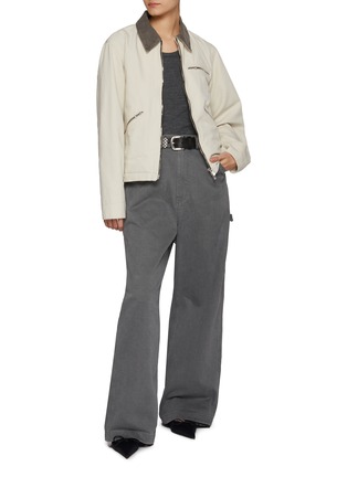 Figure View - Click To Enlarge - TONYWACK - Corduroy Collar Cotton Work Jacket