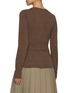 Back View - Click To Enlarge - TONYWACK - V-Neck Cropped Wool Blend Cardigan