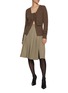 Figure View - Click To Enlarge - TONYWACK - V-Neck Cropped Wool Blend Cardigan