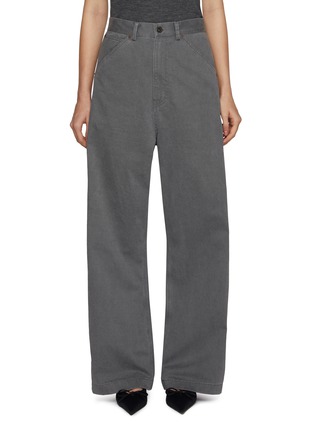 Main View - Click To Enlarge - TONYWACK - Washed Wide Leg Cotton Work Pants