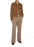 Figure View - Click To Enlarge - TONYWACK - Suede Zip Up Blouson Jacket