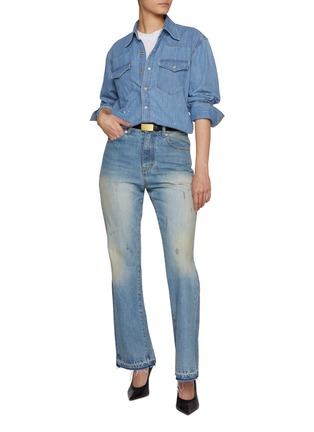 Figure View - Click To Enlarge - TONYWACK - Reconstructed Flared Leg Jeans