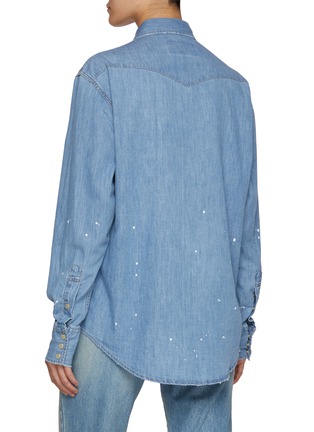 Back View - Click To Enlarge - TONYWACK - Hand Painted Denim Western Shirt