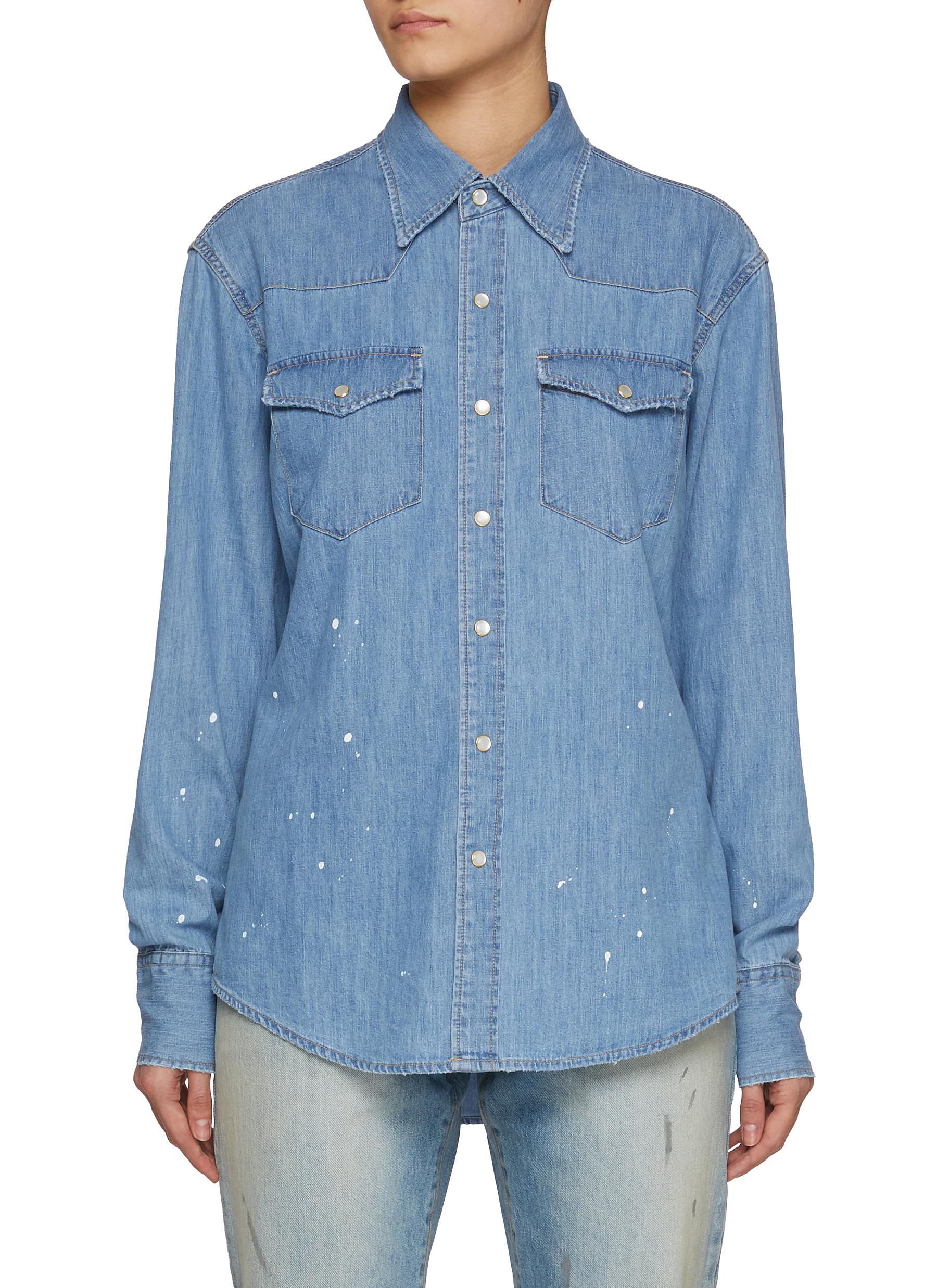 TONYWACK | Hand Painted Denim Western Shirt | Women | Lane